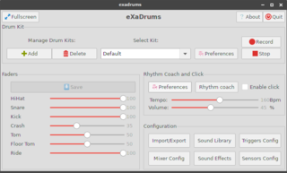 Software drum module (graphical user interface)