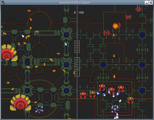 abstract vertical shooter with two sides to play on