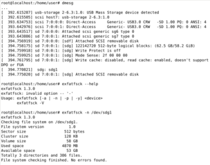 exfatfsck -n /dev/sdg1
