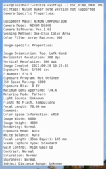 utility to read Exif tags from a digital camera JPEG file