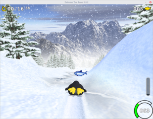 3D racing game featuring Tux, the Linux penguin