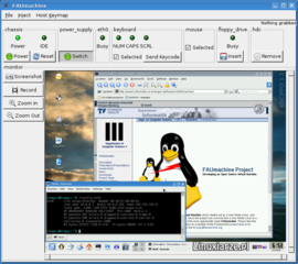 Virtual machine running in user mode