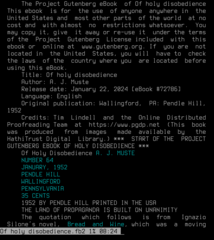 terminal fiction book reader