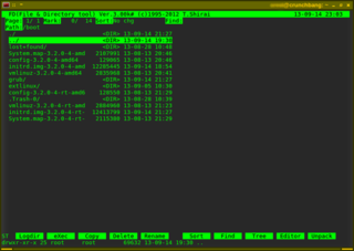 fdclone runned in terminator