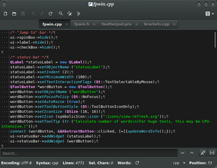 lightweight plain-text editor written in Qt