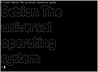 figlet Debian The universal operating system