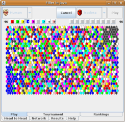 simple game where two players try to capture half the board