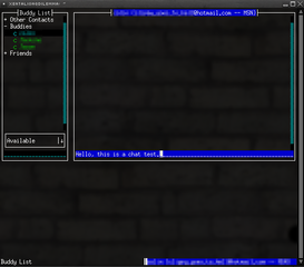text-based multi-protocol instant messaging client