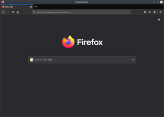 The Firefox 70 home screen, running with the built-in dark theme