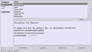 font management application for the GNOME desktop