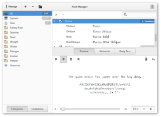 font management application for the GNOME desktop