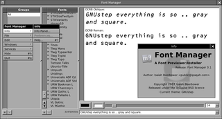 Font manager for GNUstep