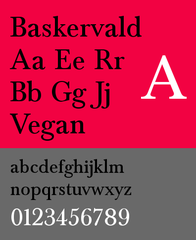 Baskervald font of the Arkandis Digital Foundry