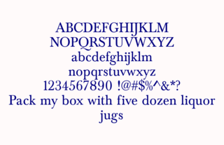 Baskervald font of the Arkandis Digital Foundry