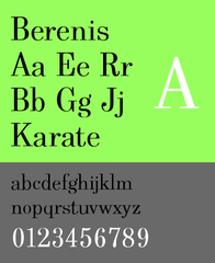 Berenis font of the Arkandis Digital Foundry