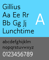 Gillius font of the Arkandis Digital Foundry