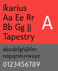 Ikarius font of the Arkandis Digital Foundry