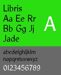 Libris font of the Arkandis Digital Foundry