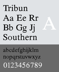 Tribun font of the Arkandis Digital Foundry