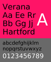 Verana font of the Arkandis Digital Foundry