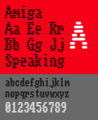 vector font similar to ROM font of Amiga Workbench