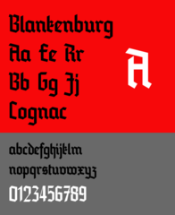 Modern blackletter font