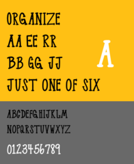Six handwritten fonts created for the Because We Had To project