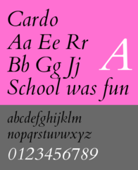 font for scholarly use in classical and medieval languages