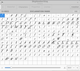 font that imitates Daniel Kahn Gillmor's handwriting