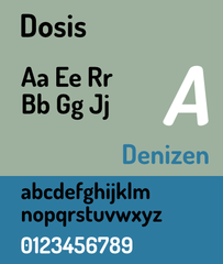very simple, rounded, sans serif font family
