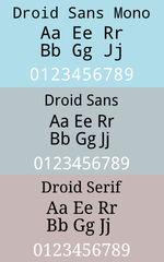 handheld device font with extensive style and language support