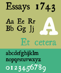 Essays 1743 TrueType font