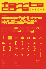 geometric shaped font lending it a futurist look