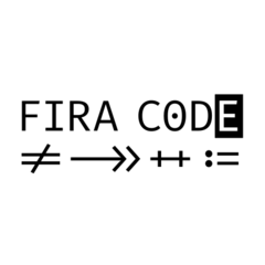 fira code logo only white square