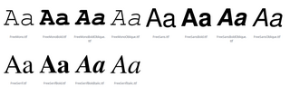 Freefont Serif, Sans and Mono Truetype fonts