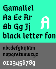black letter face