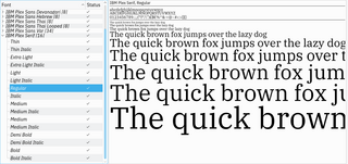 extensive typeface family designed by IBM