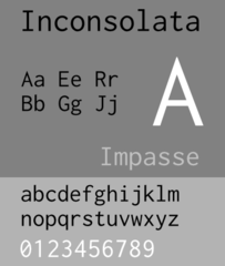 monospace font for pretty code listings and for the terminal