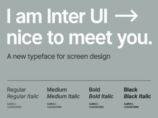 Inter font family
