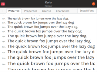 Font preview