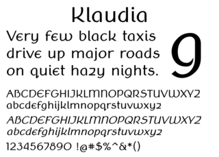 font family based on Celtic inscriptions