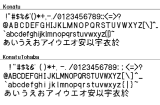 TrueType Japanese Font originally for BeOS