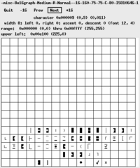 X11 bitmap font for FINAL CUT