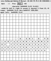 X11 bitmap font for FINAL CUT