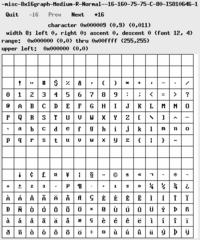 X11 bitmap font for FINAL CUT
