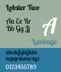 updated and improved family version of the Lobster font