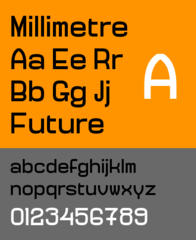 geometric, constructed sans serif font