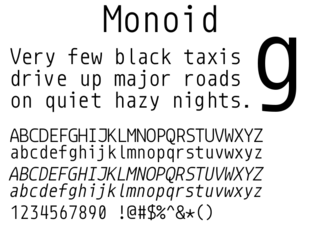 open source coding font with bitmap-like sharpness (normal tracking)