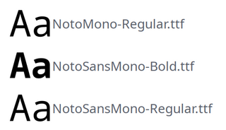 "No Tofu" monospaced font family with large Unicode coverage