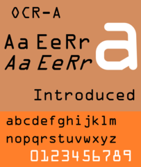 ANSI font readable by the computers of the 1960s